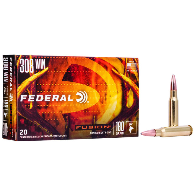 Federal F308FS3 Fusion 308Win 180gr Bonded Soft Point 20 Per Box/10 Case