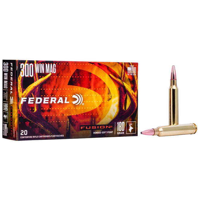 Federal F300WFS3 Fusion 300WinMag 180gr Bonded Soft Point 20 Per Box/10 Case