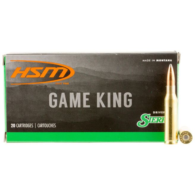 HSM 7MM089N Game King 7mm-08 Rem 160 gr Sierra GameKing Spitzer Boat Tail 20 Per Box/ 25 Case