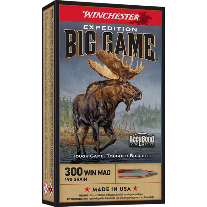 Winchester Ammo S300LR Expedition Big Game Long Range 300WinMag 190gr Nosler AccuBond Long Range 20 Per Box/10 Case