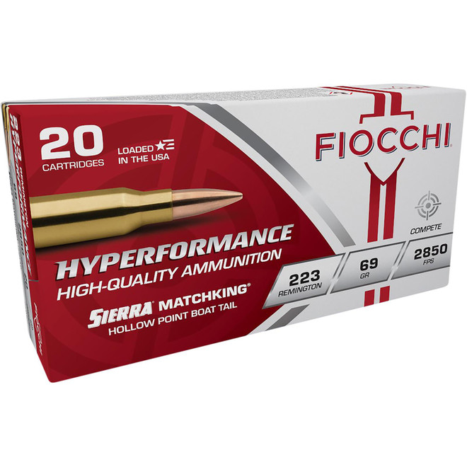 Fiocchi 223MKC Hyperformance Compete 223Rem 69gr Sierra MatchKing BTHP 20 Per Box/10 Case