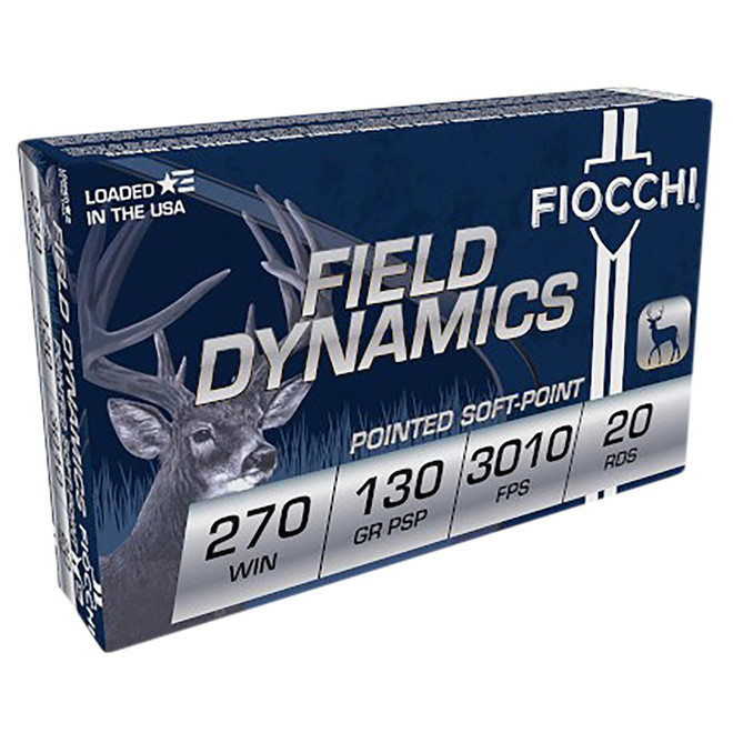Fiocchi 270SPB Field Dynamics 270Win 130gr Pointed Soft Point 20 Per Box/10 Case