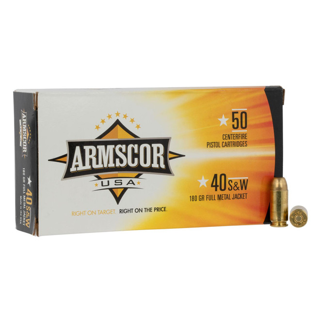 Armscor FAC402N USA 40S&W 180gr Full Metal Jacket 50 Per Box/20 Case