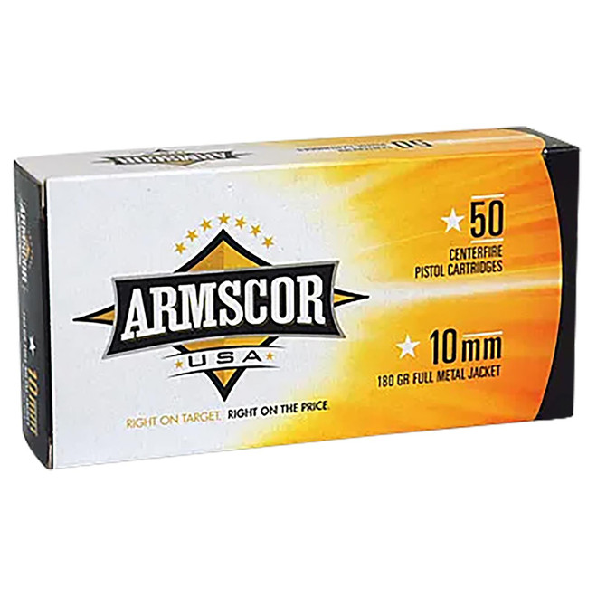 Armscor FAC102N USA 10mmAuto 180gr Full Metal Jacket 50 Per Box/20 Case