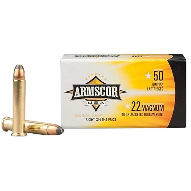 Armscor FAC22M1N USA 22WMR 40gr Jacketed Hollow Point 50 Per Box/40 Case
