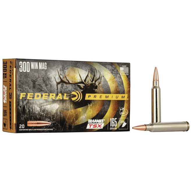 Federal P300WR Premium 300WinMag 165gr Barnes TSX 20 Per Box/10 Case