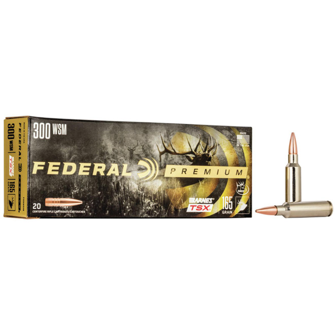 Federal P300WSMG Premium 300WSM 165gr Barnes TSX 20 Per Box/10 Case