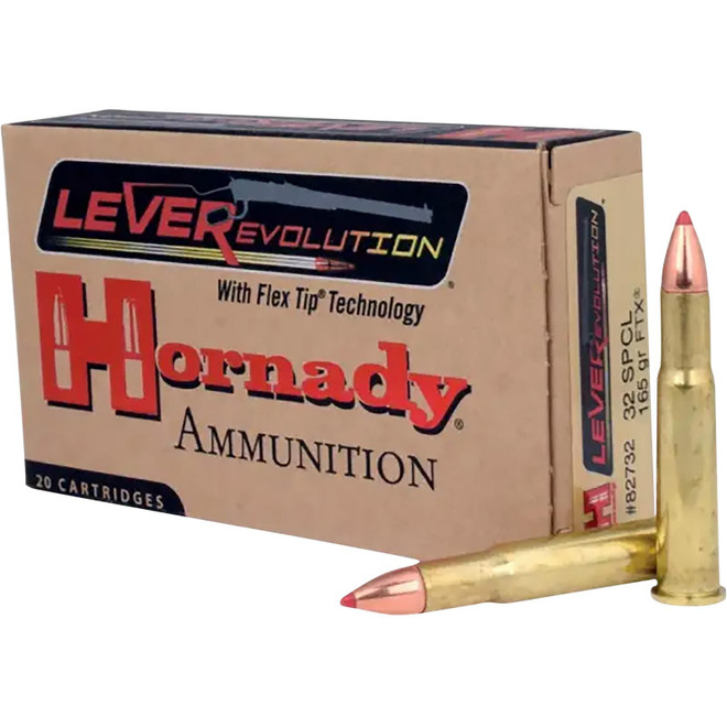 Hornady 82732 LEVERevolution 32WinSpecial 165gr Flex Tip eXpanding 20 Per Box/10 Case