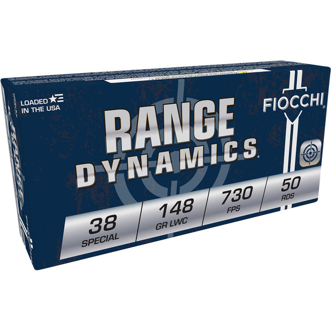Fiocchi 38LA Range Dynamics 38Special 148gr Lead Wadcutter 50 Per Box/20 Case