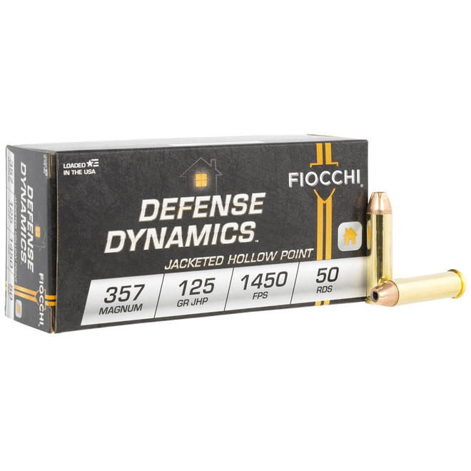 Fiocchi 357D Defense Dynamics 357Mag 125gr Jacketed Hollow Point 50 Per Box/20 Case
