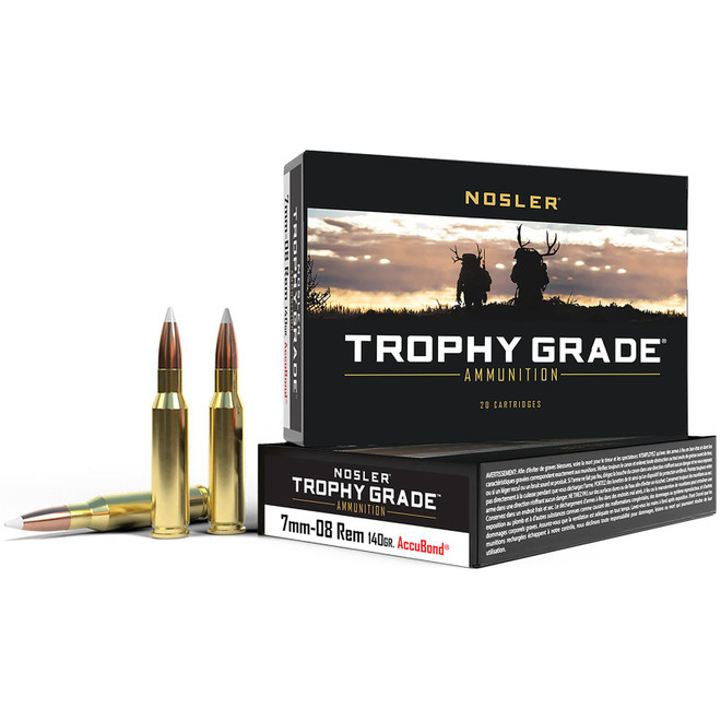 Nosler 60042 Trophy Grade 7mm-08Rem 140gr Nosler AccuBond 20 Per Box/10 Case