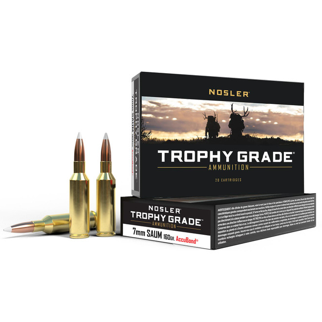 Nosler 60045 Trophy Grade 7mmRemSA UltraMag 160gr Nosler Spitzer Partition 20 Per Box/10 Case
