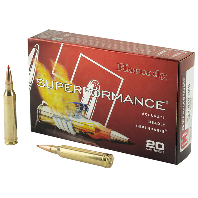 Hornady 80593 Superformance 7mmRemMag 139gr Super Shock Tip 20 Per Box/10 Case