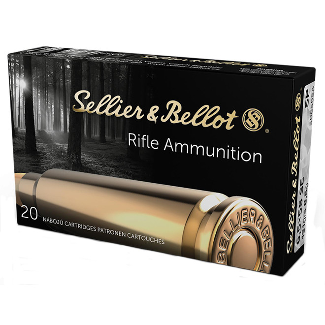 Sellier & Bellot SB6555A Rifle 6.5x55Swedish 131gr Soft Point 20 Per Box/20 Case