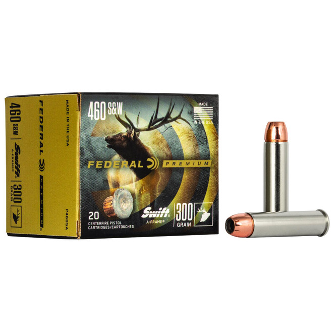 Federal P460SA Premium 460S&W Mag 300gr Swift A Frame 20 Per Box/10 Case