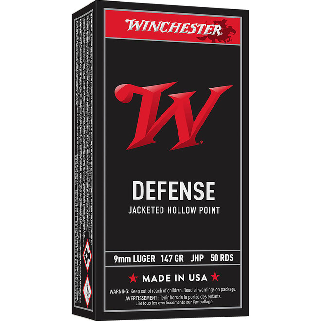 Winchester Ammo USA9JHP2 USA 9mmLuger 147gr Jacketed Hollow Point 50 Per Box/10 Case
