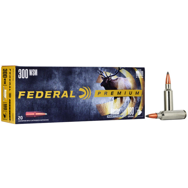 Federal P300WSMB Premium 300WSM 180gr Nosler Partition 20 Per Box/10 Case