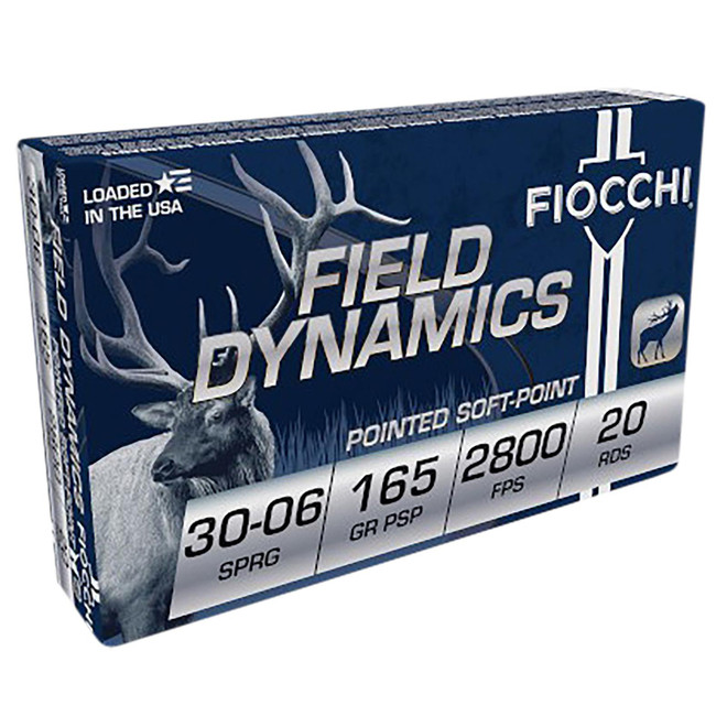 Fiocchi 3006C Field Dynamics 30-06Springfield 165gr Pointed Soft Point 20 Per Box/10 Case