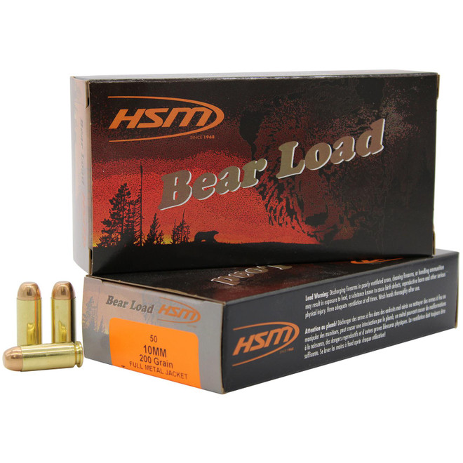 HSM 10MM8N Training 10mm Auto 200 gr Full Metal Jacket 50 Per Box/ 20 Case