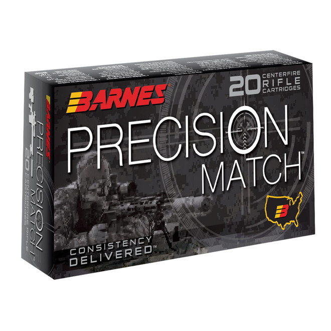 Barnes Bullets 30846 Precision Match 5.56x45mmNATO 69gr Open Tip Match Boat Tail 20 Per Box/10 Case
