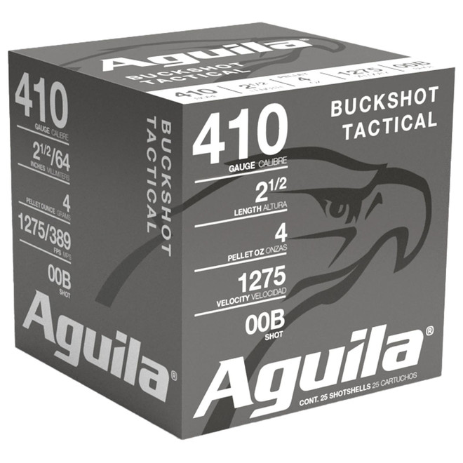 Aguila 1C4100BA Buckshot 410Gauge 2.50" 1/2oz 00Buck Shot 25 Per Box/20 Case