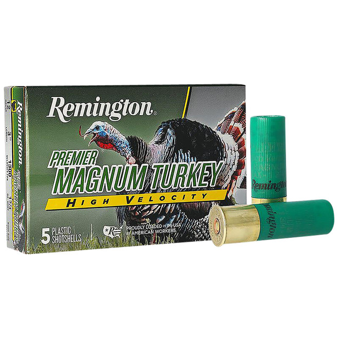 Remington Ammunition 28029 Premier Magnum Turkey High Velocity 12 Gauge 3" 1 3/4 oz 4 Shot 5 Per Box/ 20 Cs