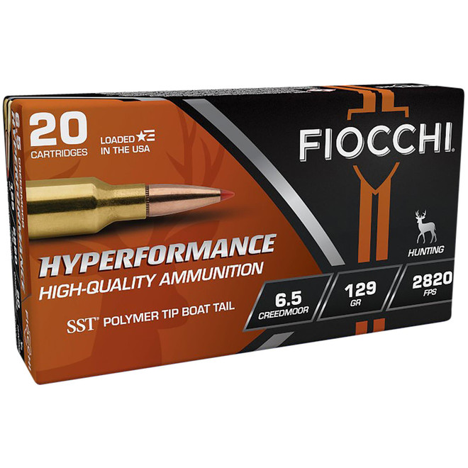 Fiocchi 65CMHSA Hyperformance 6.5Creedmoor 129gr Super Shock Tip 20 Per Box/10 Case
