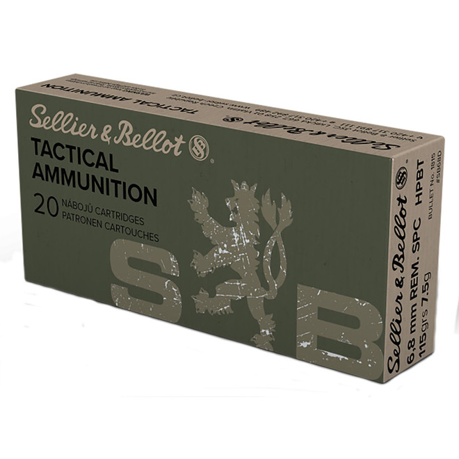 Sellier & Bellot SB68D Rifle 6.8mmRemSPC 115gr Hollow Point Boat Tail 20 Per Box/30 Case