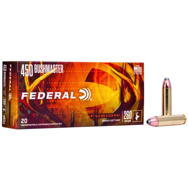Federal F450BMFS1 Fusion 450Bushmaster 260gr Bonded Soft Point 20 Per Box/10 Case