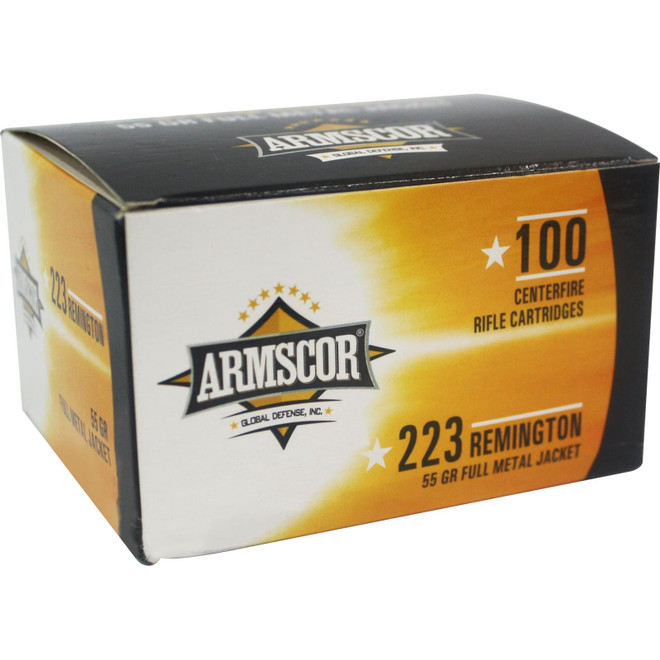 Armscor 50447 Precision Value Pack 223Rem 55gr Full Metal Jacket 100 Per Box/12 Case