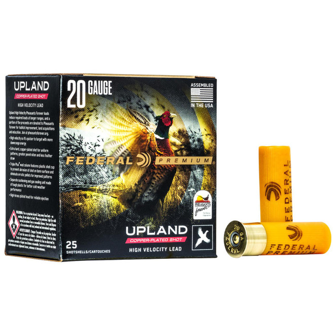 Federal PF2046 Premium Wing-Shok Pheasant Forever High Velocity 20Gauge 2.75" 1oz 6Shot 25 Per Box/10 Case