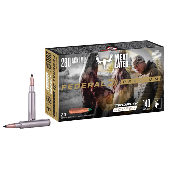 Federal P280A1TC1 Premium 280Ackley Improved 140gr Trophy Copper 20 Per Box/10 Case
