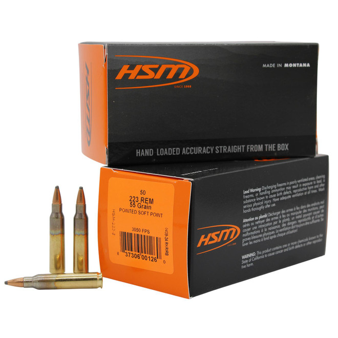 HSM 2232 Varmint *Remanufactured 223 Rem 55 gr Soft Point 50 Per Box/10 Case
