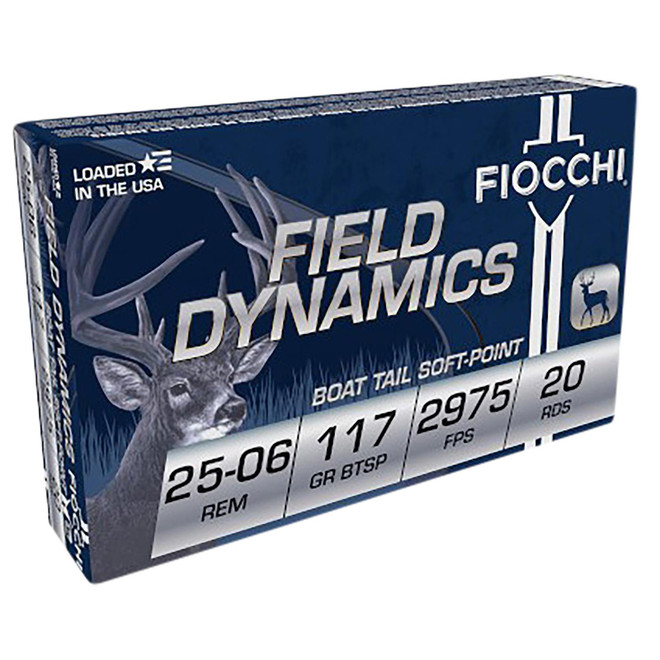 Fiocchi 2506B Field Dynamics 25-06Rem 117gr Pointed Soft Point 20 Per Box/10 Case
