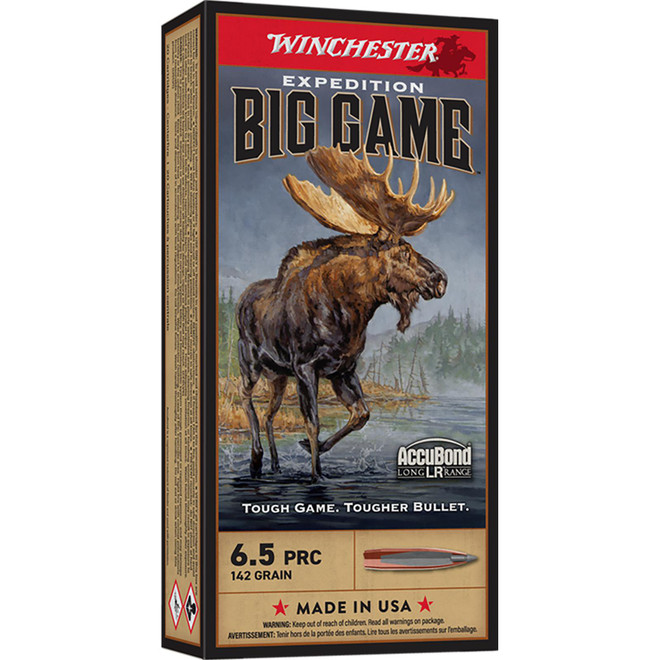 Winchester Ammo S65PLR Expedition Big Game Long Range 6.5PRC 142gr Nosler AccuBond Long Range 20 Per Box/10 Case