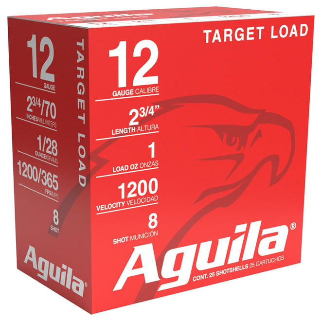 Aguila 1CHB1305 Target Load Competition 12Gauge 2.75" 1oz 8Shot 25 Per Box/10 Case
