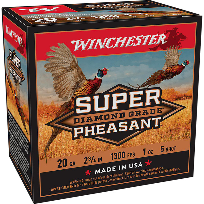 Winchester Ammo SPDG205 Super Pheasant Diamond Grade 20Gauge 2.75" 1oz 5Shot 25 Per Box/10 Case