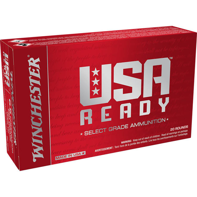 Winchester Ammo RED65140 USA Ready 6.5Creedmoor 140gr Open Tip 20 Per Box/10 Case