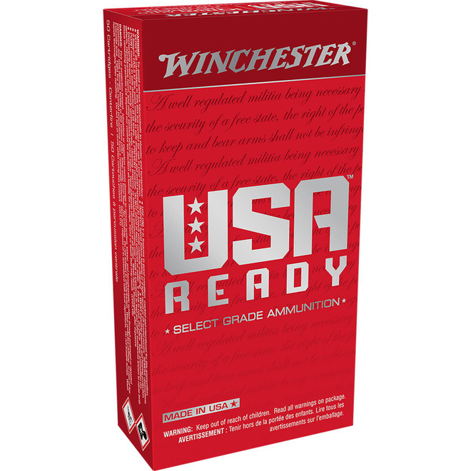 Winchester Ammo RED10 USA Ready 10mmAuto 180gr Full Metal Jacket Flat Nose 50 Per Box/10 Case