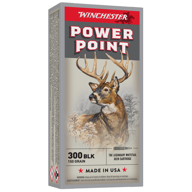 Winchester Ammo X300BLK Power-Point 300Blackout 150gr 20 Per Box/10 Case