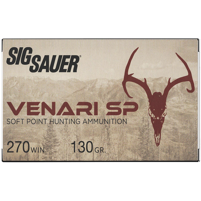 Sig Sauer V270SP13020 Venari 270Win 130gr Soft Point 20 Per Box/10 Case