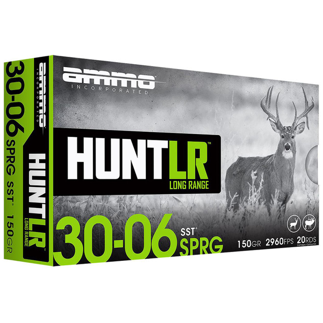 Ammo Inc 3006150SSTA20 Hunt Long Range 30-06Springfield 150gr Super Shock Tip 20 Per Box/10 Case