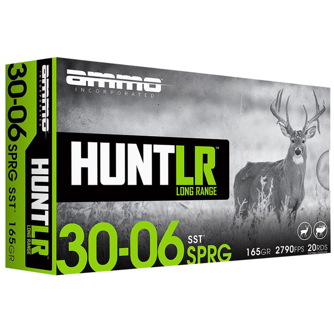 Ammo Inc 3006165SSTA20 Hunt Long Range 30-06Springfield 165gr Super Shock Tip 20 Per Box/10 Case
