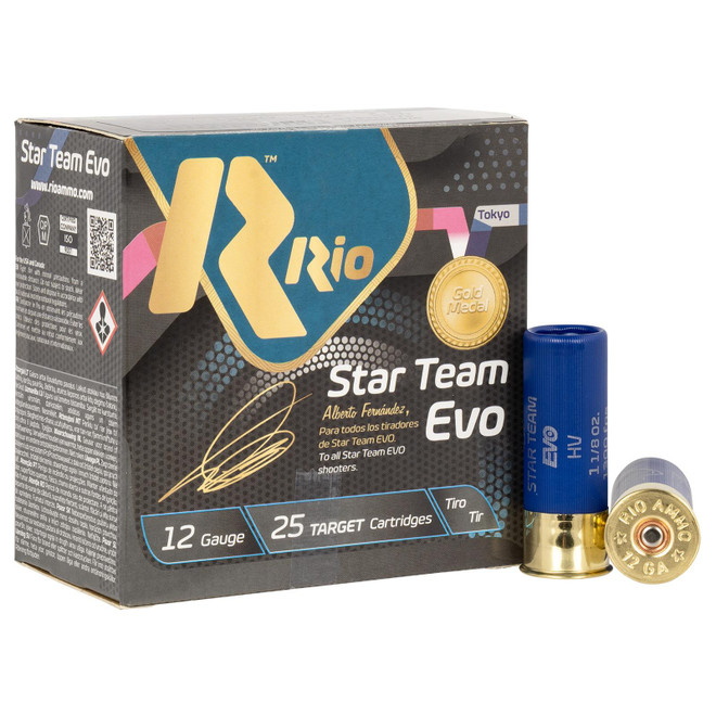 Rio Ammunition ST32HV75 Star Team EVO High Velocity 12Gauge 2.75" 1 1/8oz 7.5Shot 25 Per Box/10 Case