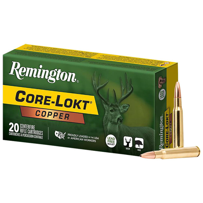 Remington Ammunition R27853 Core-Lokt Copper 30-06Springfield 150gr Copper Hollow Point 20 Per Box/10 Case