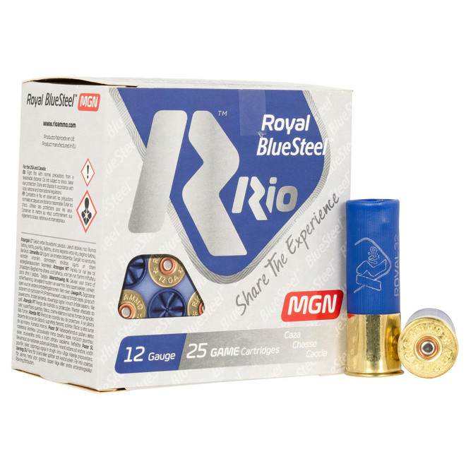 Rio Ammunition RBSM32BB Royal BlueSteel Magnum 12Gauge 3" 1 1/8oz BBShot 25 Per Box/10 Case
