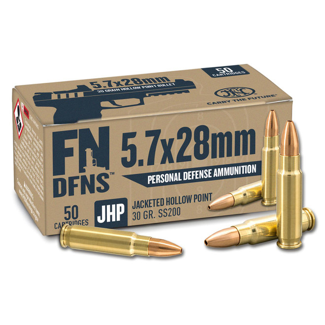 FN 10700030 DFNS 5.7x28mm 30gr Jacketed Hollow Point 50 Per Box/10 Case
