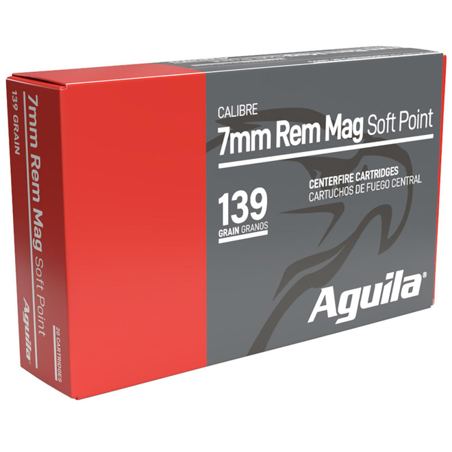 Aguila 80591AG 7mmRemMag 139gr InterLock Boat Tail Soft Point 20 Per Box/10 Case