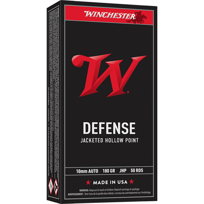 Winchester Ammo USA10JHP USA 10mm 147gr Jacketed Hollow Point 50 Per Box/10 Case