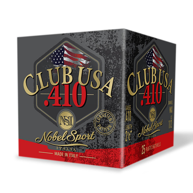 Nobel/eurosports Llc ANS4126 Club USA 410Gauge 2.50" 1/2oz 6Shot 25 Per Box/10 Case